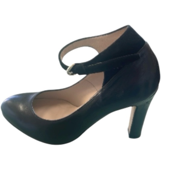 Taryn Rose Italian designer leather heels Ankle strap Black Euro size 37.5 US 7 - Picture 12 of 12